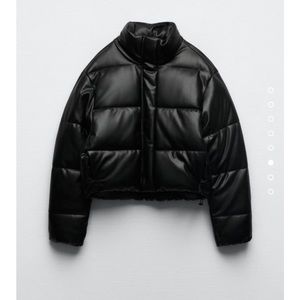 Zara Faux Leather Puffer
